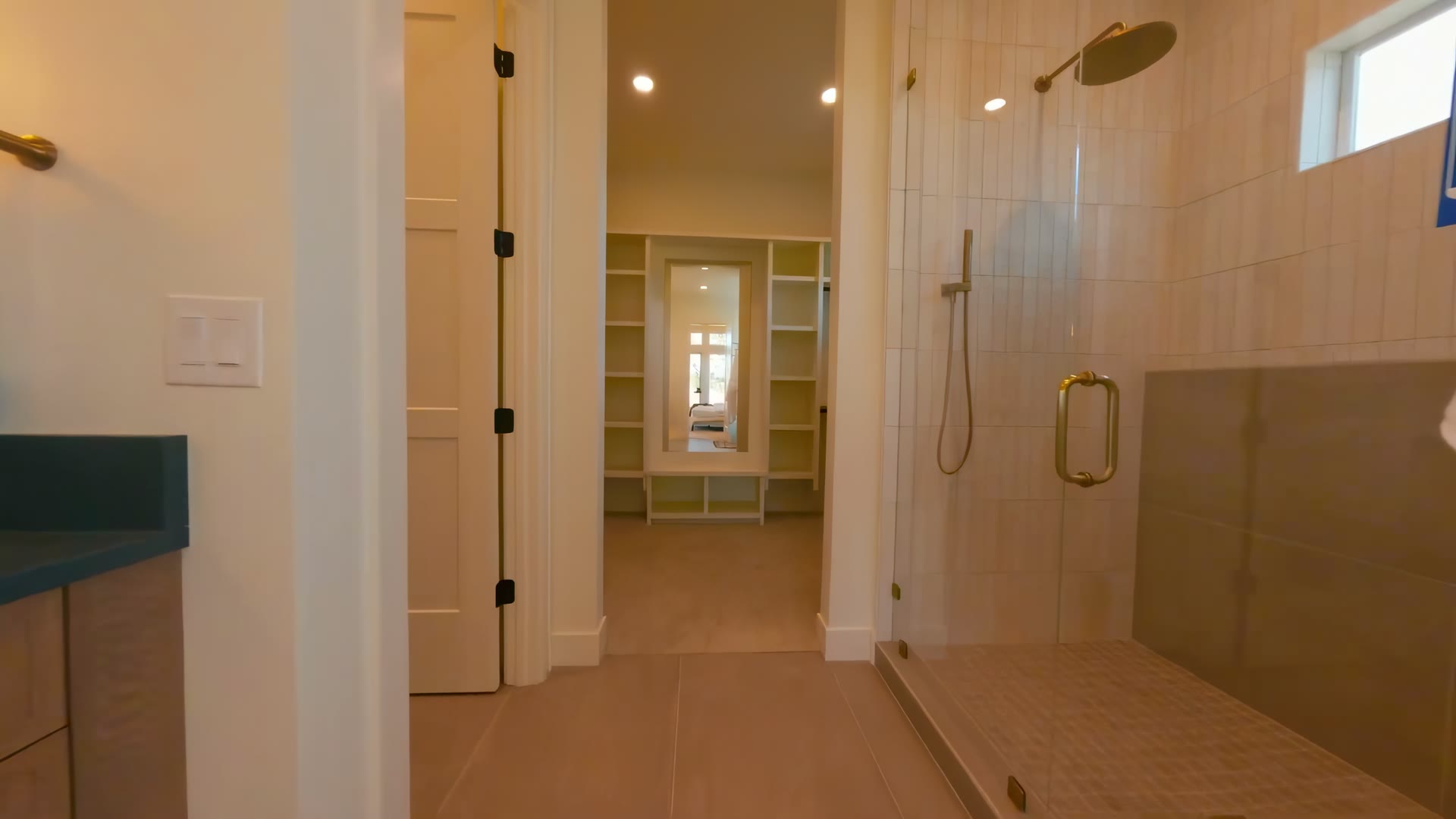 Primary bath with walk-in shower